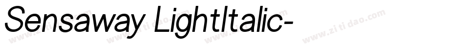Sensaway LightItalic字体转换